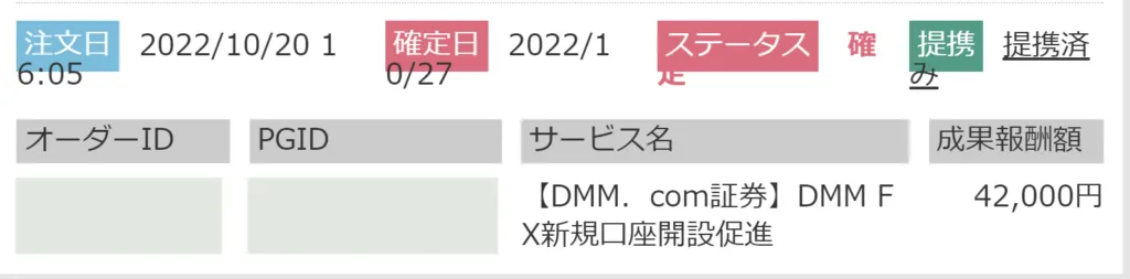 DMMfx確定日